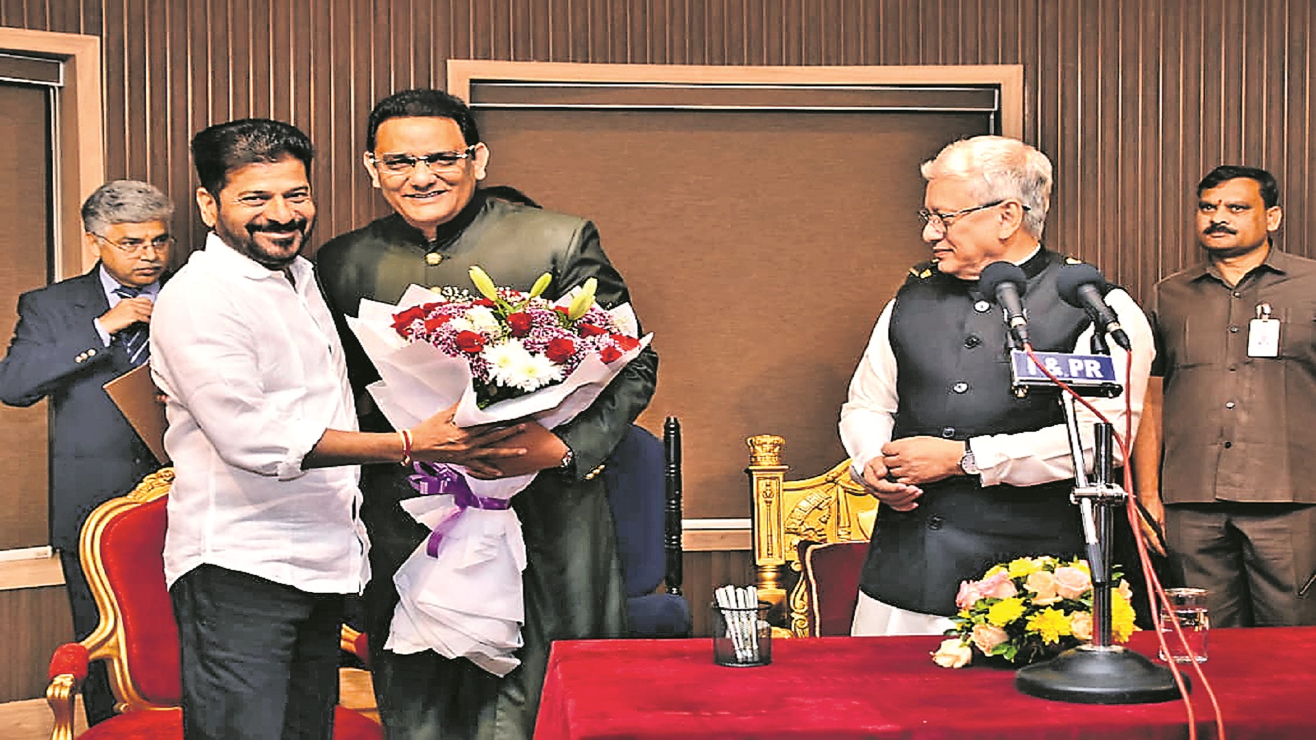 Azharuddin as Telangana State Minister