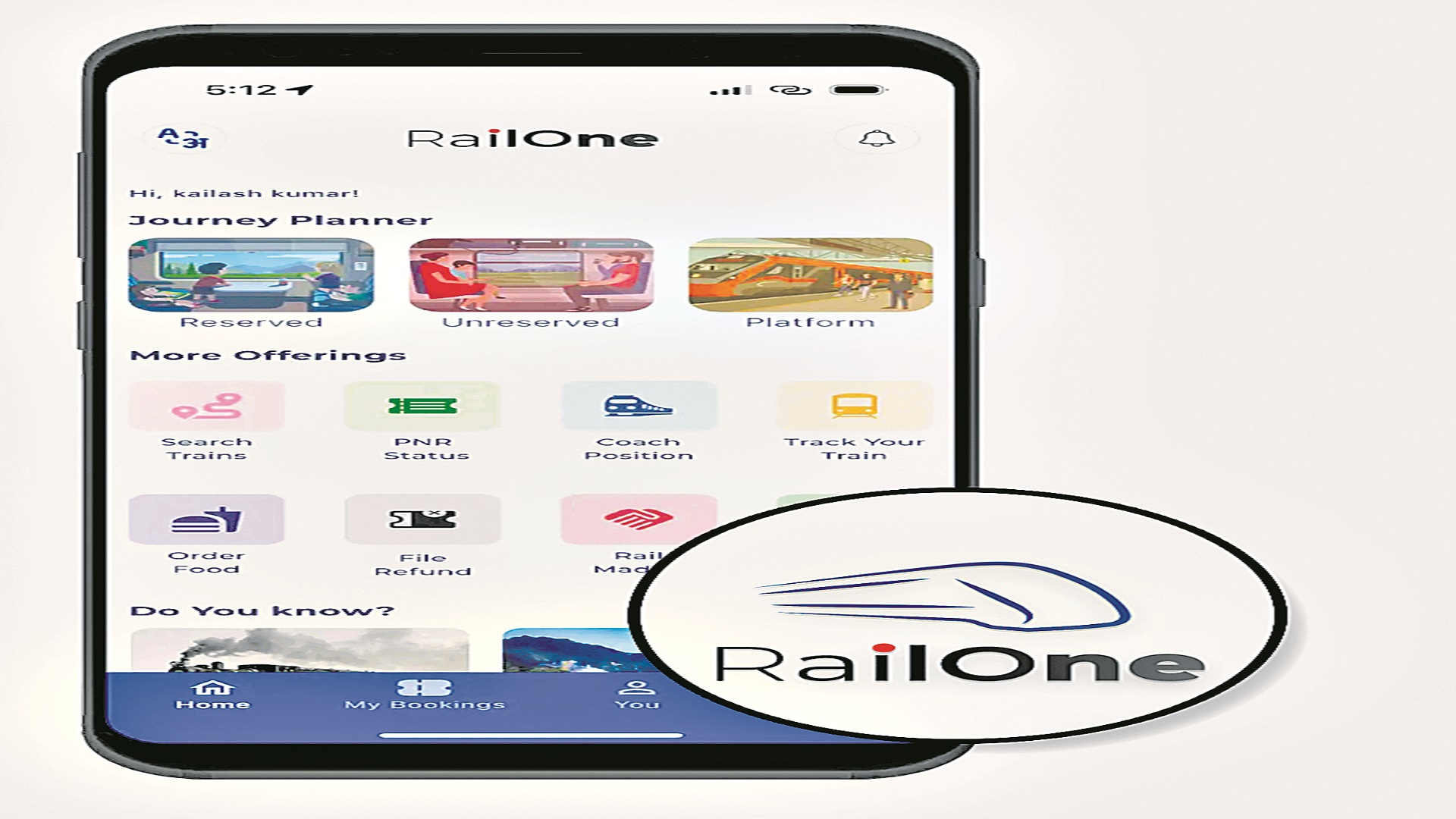 RailOne app